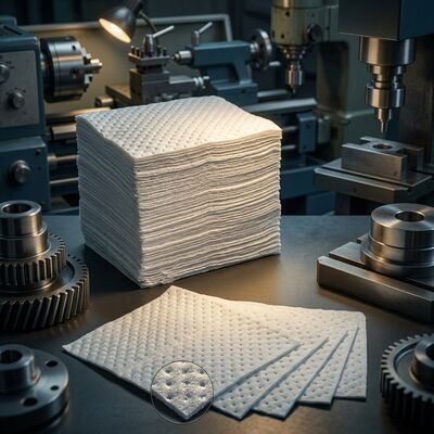 Heavyweight 300gsm Oil Sorbent Pads Fast Absorption Oil Only Absorbent Mats