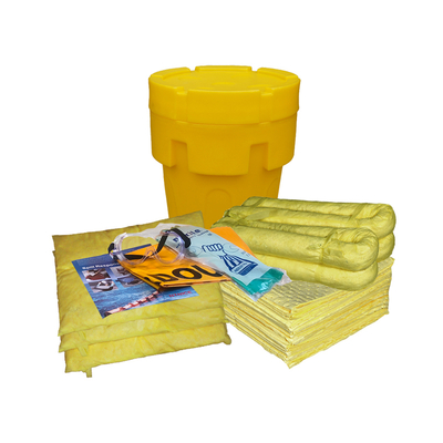 Buen precio Conjuntos de derrame de tambor de embalaje excesivo 30 Gal Conjuntos de derrame de emergencia de productos químicos peligrosos para líquidos químicos en línea