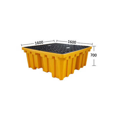Buen precio Pallets de contención de derrames de IBC industriales de 1100 litros de gran peso 1600x1600x700 mm en línea