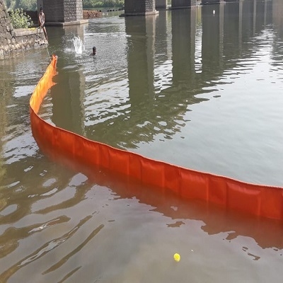 Buen precio Barrera flotante para contención de derrames de petróleo, PVC, para aguas tranquilas, protección de embalses, fácil despliegue, 450 mm en línea