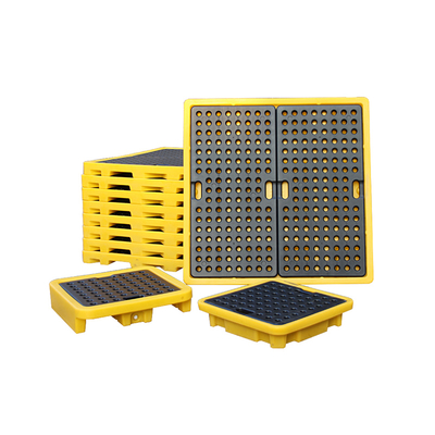 Buen precio CE 4 Tambores de contención de derrames de paletas de contención secundaria de polietileno HDPE en línea
